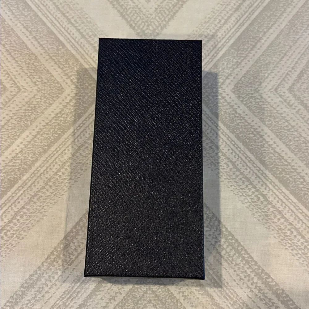 Prada Textured Small Black Rectangular Sunglasses Box - Picture 3 of 4